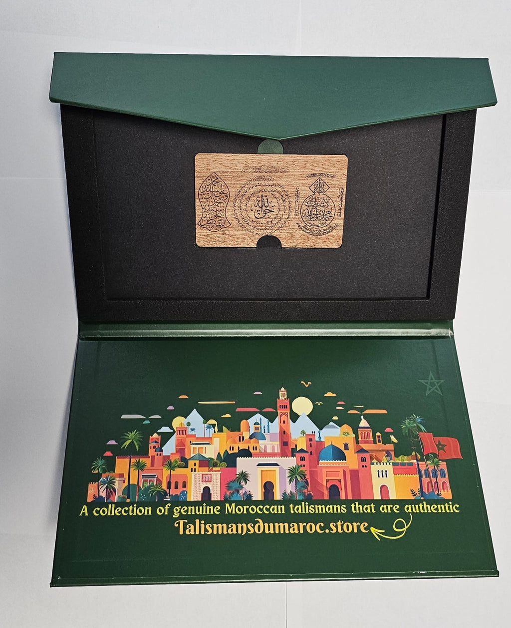 Authentic Mystical Moroccan Talisman Card – 7-in-1 Amulet with Ismullāh al-Aʿẓam & Divine Protection