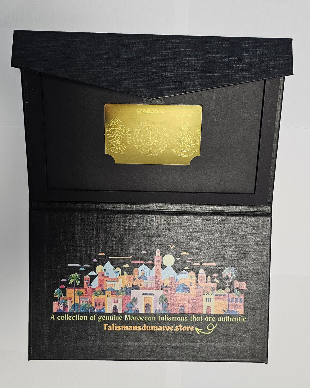 Authentic Mystical Moroccan Talisman Card – 7-in-1 Amulet with Ismullāh al-Aʿẓam & Divine Protection
