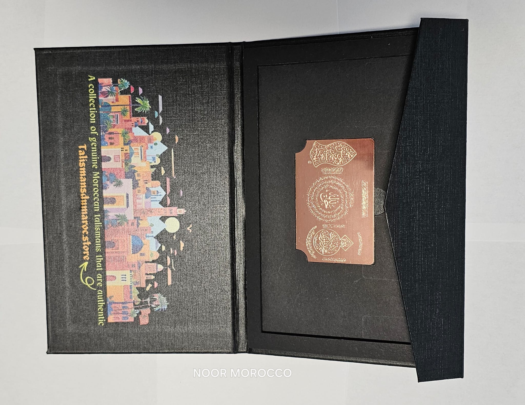 Authentic Mystical Moroccan Talisman Card – 7-in-1 Amulet with Ismullāh al-Aʿẓam & Divine Protection
